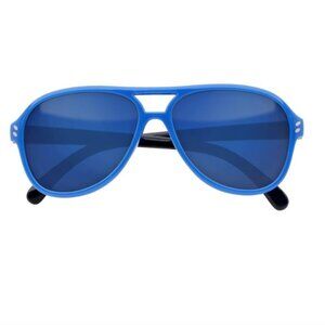 NEW Stella McCartney Blue & Black Acetate Aviator Kids Sunglasses w/ Case